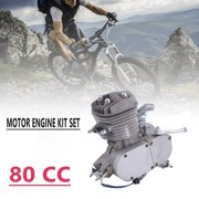 80cc 2-Stroke Bicycle Gasoline Engine Motor Kit DIY Motorized Bike sliver