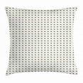 thumbnail image 1 of Geometric Throw Pillow Cushion Cover, Diagonal Alignment of Square and Rhomb Figures on Hang on Lines, Decorative Square Accent Pillow Case, 24 X 24 Inches, Lime Green Taupe and White, by Ambesonne, 1 of 2