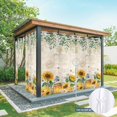 thumbnail image 6 of Outdoor Curtains for Patio Waterproof, Sunflowers Outdoor Privacy Panels Grommet, Yellow Floral Bees Green Leaves Watercolor Blackout Outside Curtains for Porch/Cabana/Pergola/Gazebo 54"x84", 1 Panel, 6 of 8