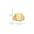 thumbnail image 5 of Solid 14k Yellow Gold 9.5x8mm Closed Back Engravable Monogram Signet Ring Band Size 5, 5 of 6