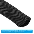 thumbnail image 3 of Unique Bargains 1.2' ID 3.3FT Nylon Protective Hose Sleeve, Cable Cover Sheath Protection, Black, 3 of 4