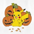 thumbnail image 2 of Women's Pokemon Halloween Pikachu Jack-O'-Lanterns  Graphic Tee White Medium, 2 of 4