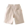 thumbnail image 3 of Kids Boys Shorts Khaki Summer School Uniform for Boys Boys Clothes Size 7-8 Years, 3 of 8