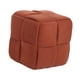thumbnail image 4 of Reposapiés pequeño con patas antideslizantes que protege el suelo de madera y es decorativo. Naranja, 4 of 9