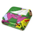 thumbnail image 4 of Barney And Friends Throw Blanket Cozy Warm Flannel Blanket for Living Room Bedroom Bed Sofa Camping Travel, All Seasons Fleece Blankets Gifts for Kids Girls Boys Adults 60"x50", 4 of 8