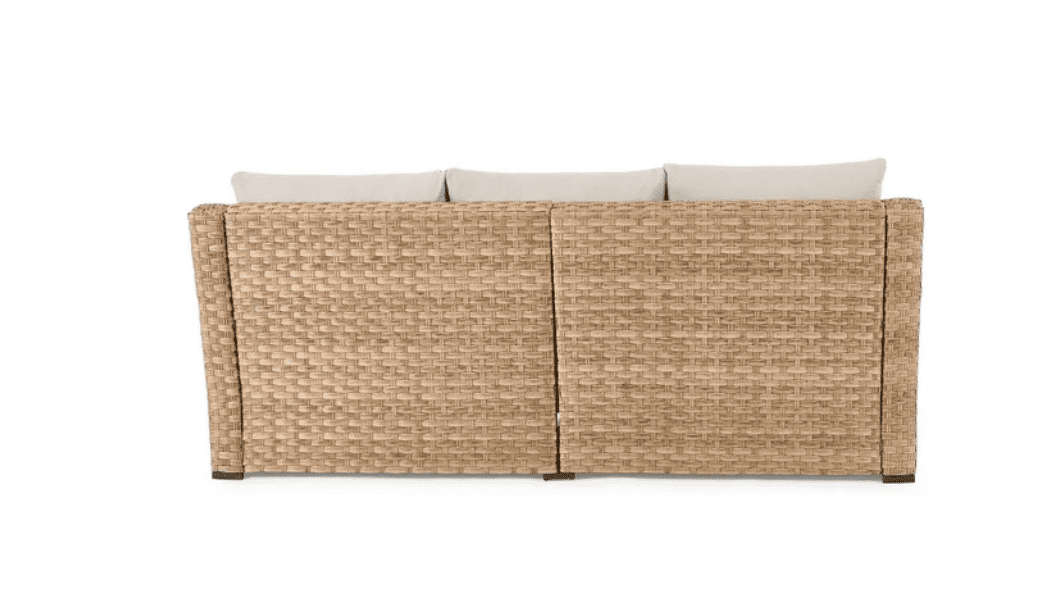 Better Homes & Gardens River Oaks Outdoor 5-Piece Wicker Conversation Set with Patio Cover, Natural