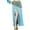 Sky Blue, variant on Women's Single Split Long Skirt for Belly Dance Performance Training and Professional Dancewear Red One Size