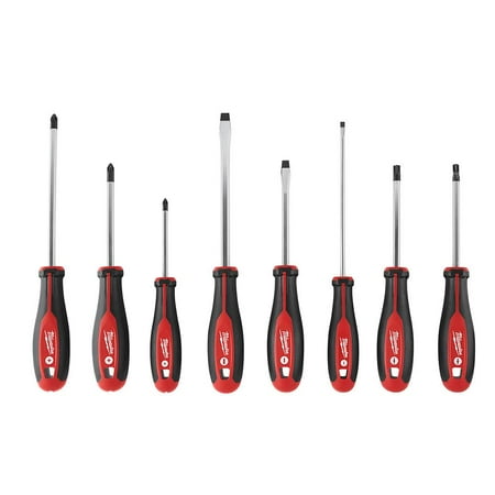UPC: 0045242508037 | Milwaukee 8 Piece Phillips / Flat Head Screwdriver Set w/ ECX 48-22-2708