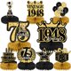 thumbnail image 1 of Adornos de panal de abeja de oro negro para cumpleaños Adornos de panal de abeja de 50 y 60 años Decoración para fiesta de cumpleaños de un año, 1 of 4