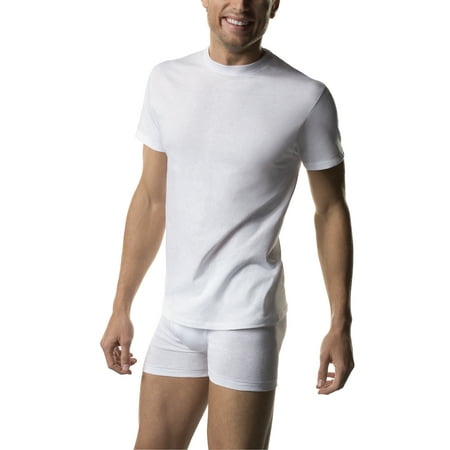 Mens ComfortSoft White Crew Neck T-Shirt 3-Pack (Best Crew Neck Undershirts)