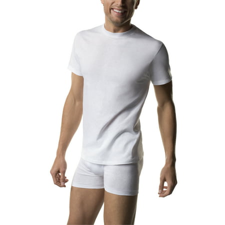 Hanes Men's ComfortSoft White Cotton Tagless T-Shirts, 3