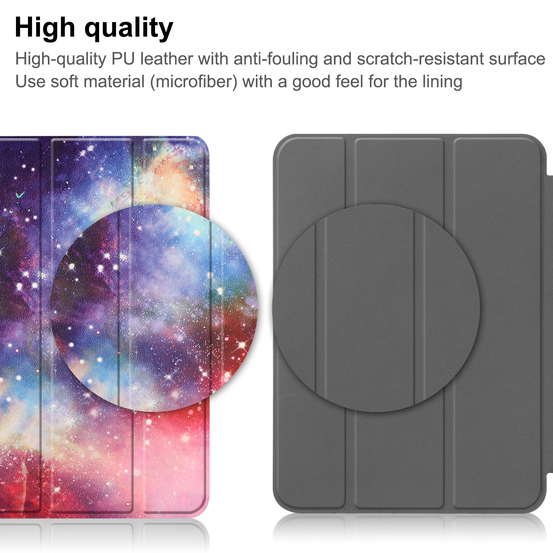 Feishell Fit for Apple iPad 10th Gen 10.9 inch 2022 Smart Case, Built-in Pencil Holder,Auto Sleep/Wake,Luxury PU Leather Magnetic Flip Tri-fold Stand Slim Thin Protective Cover,Galaxy