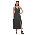 thumbnail image 3 of Moomaya WoMen's Solid Adjustable Spaghetti Strap Casual Dress With Side Slit, 3 of 6