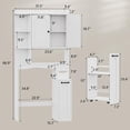 thumbnail image 3 of Laisnet Over the Toilet Storage Cabinet with Pulley, Toilet Paper Holder & Open Shelves, 7-Tier Wooden Bathroom Organizer, 3 of 8