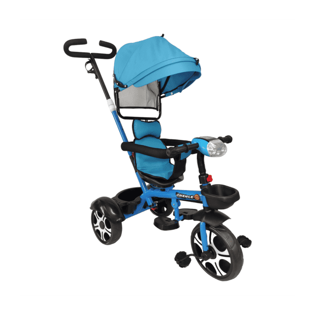 Triciclo Evolutivo The Baby Shop con asiento giratorio y torreta con luz Azul -