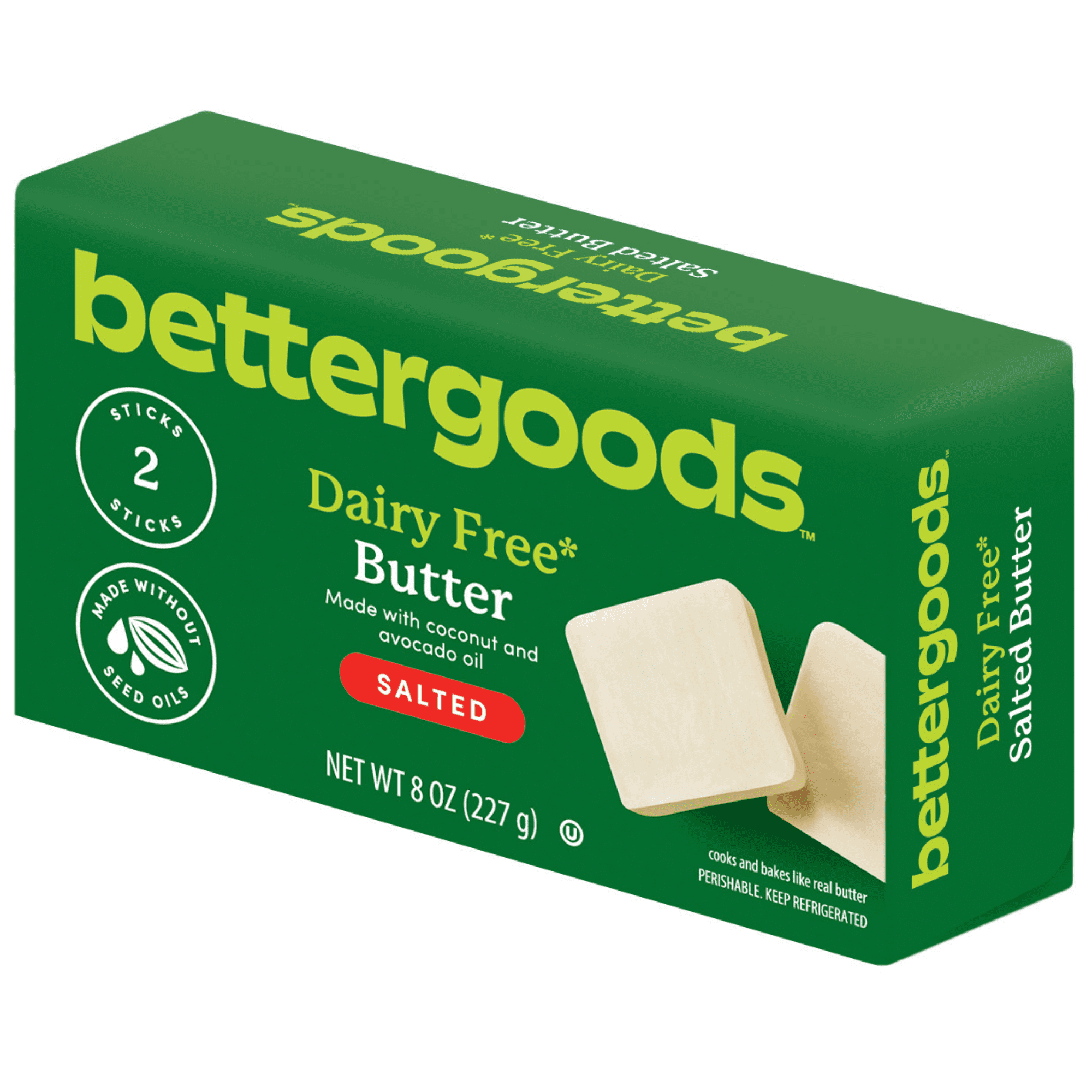 bettergoods Dairy-Free Salted Butter Sticks, 8 oz, 2 Sticks