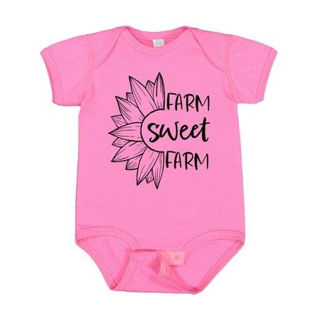 

Inktastic Farm Sweet Farm Sunflower Gift Baby Boy or Baby Girl Bodysuit