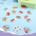 thumbnail image 3 of Uxcell 20 Pack Encanto de Música de Esmalte, 13 x 15mm Encanto de Piano Musical de Aleación de Metal para Pulsera, Arete, Collar, Llaveros DIY, Azul Lago, 3 of 6