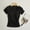 #248-Black, variant on Haivin Women's summer lightweight breathable chest cushion with round neck short sleeved T-shirt top and pajamas