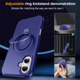 thumbnail image 5 of Allytechgroup iPhone 16 Plus Case Magnetic, Compatible with Magsafe & Car Mount Adjustable Stand Ring Holder Heavy Duty Shockproof Anti-Scratch Matte Phone Case for iPhone 16 Plus, Darkblue, 5 of 8