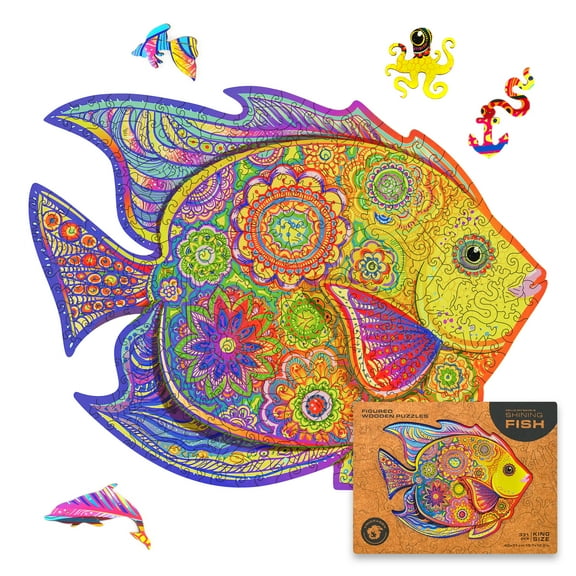 UNIDRAGON Shining Fish Wooden Jigsaw Puzzle KS 331 Pieces