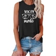 thumbnail image 1 of Gpoecd Débardeurs Graphiques pour Femmes Femmes Été Décontracté Sans Manches Col Rond Basique Chemises Noires Camisole pour Femmes 01_Black,L, 1 of 4
