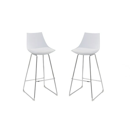 Recycled Plastic Bar Stools Emerald Home Neo White 30