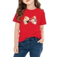thumbnail image 5 of Piuwrlz Girls Short T-Shirts Kids Graphic Shirts Tops Cotton Pullover Red Size 7 Years, 5 of 10