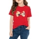 thumbnail image 3 of Blusas y camisas de manga corta con cuello redondo para niños y niñas, camisetas gráficas de manga corta, blusas con estampados bonitos para la temporada escolar., 3 of 8