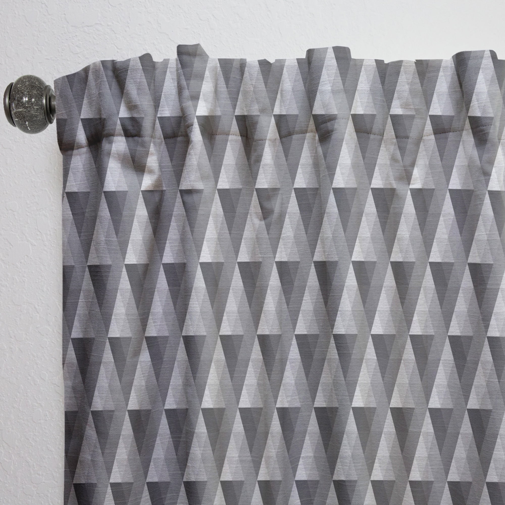 Designart 'Triangular Shapes Colourfields II' Modern Curtain Panel