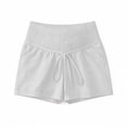 thumbnail image 5 of Miqool Maternity Shorts with Pockets Over The Belly Drawstring Casual Pregnancy Shorts for Athletic Yoga Workout, 5 of 9