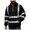 Black, variant on GEWSEY Men's Hoodie Reflective Strip Hooded Sweatshirts Safety Workwear Fleece Sweatshirt Pullover with Pockets (Black, XL)