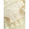 thumbnail image 6 of Musuos Baby Girls Summer Romper Dress, 3 6 12 18 24M Sleeveless Plain Floral Lace Embroidery Skirt Jumpsuit, 6 of 9