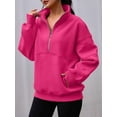 thumbnail image 6 of Charmo Women's Half Zip Oversized Sweatshirts Fleece Quarter Zipper Pullover Hoodies 2025 Mock Neck Fall Workout Jacket, 6 of 11