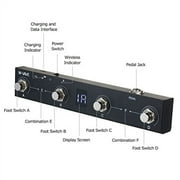 BT MIDI Foot Controller Wireless MIDI Controller Rechargeable 4 Buttons Pedal APP Control Chocolate Rechargeable Midi Controller