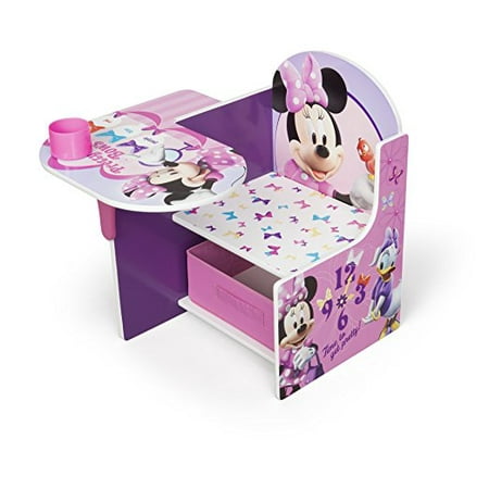 Disney Minnie Mouse Chair Desk with Storage Bin by Delta (Best Toddler Desk And Chair Set)
