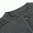 thumbnail image 5 of WELOIJEVBE Mens Sweaters Male Autumn and Winter Stand Up Collar Half Zip Sweater Warm Casual SWweater Top for Men, 5 of 6