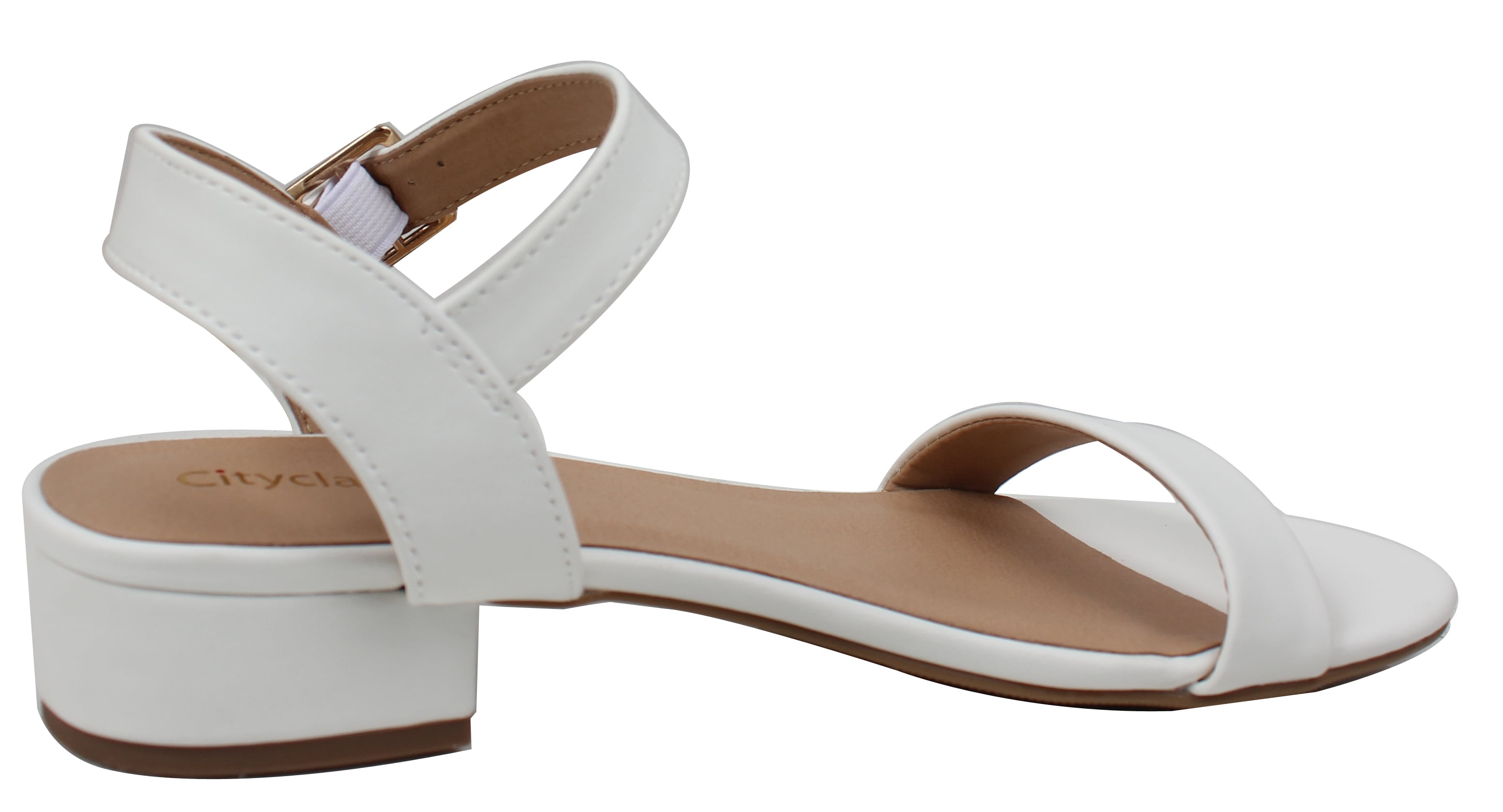 low white block heels