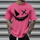 thumbnail image 1 of Blusas y camisas de manga corta con cuello redondo para hombre, blusas casuales de verano a la moda con cuello redondo y estampado para hombre., 1 of 4