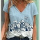 thumbnail image 5 of Camiseta de mujer, ropa Harajuku, camisetas con estampado de dibujos animados de Snoopy, camisetas de cuello en V, jersey de gran tamaño, blusa de manga corta, sudadera holgada, 5 of 5