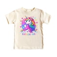 thumbnail image 4 of 6th Birthday Unicorn Shirt for Girls Rainbow Horse Party Theme Six Year Old Graphic Tee Natural Shirt Youth Small, 4 of 5
