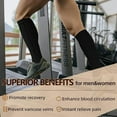 thumbnail image 6 of 2 Pairs Wukang Zipper Compression Socks for Women & Men, 15-20 mmHg Closed Toe Compression Stocking with Zipper (Black+Beige), 6 of 7