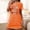 Orange, variant on Sakmal Moomoo Dresses for Women Black Christmas Cloud-Like Stretchy Moomoo Dress Bow Print Short Short Sleeve Crew Neck Nightgowns S-2XL