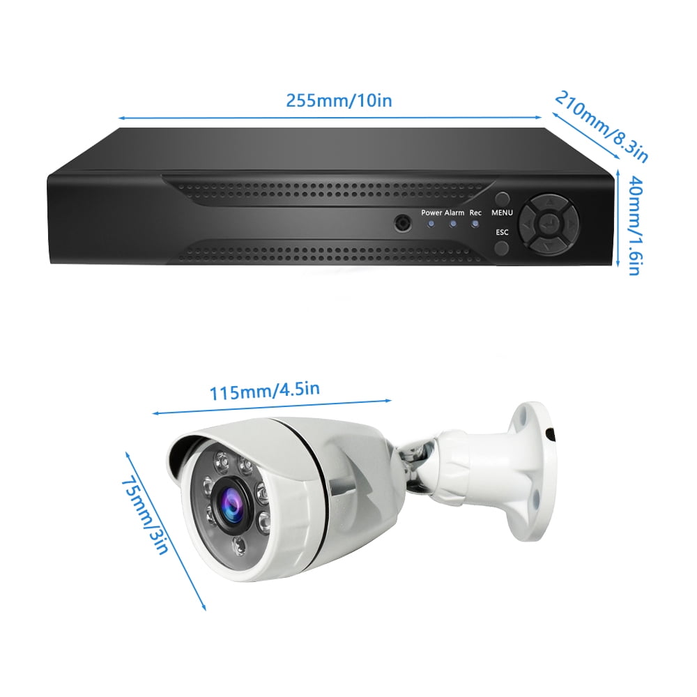 ABLINK 4CH FHD 1080P CCTV Surveillance Camera System with 4 Cameras, White