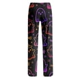 thumbnail image 5 of Womens Halloween Pajama Pants Casual Loose Fit High Waist Drawstring Pjs Pumpkin Ghost Print Straight Leg Loungewear Bottoms, 5 of 5