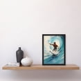 thumbnail image 2 of The Endless Summer Surfers Crest Of The Wave Artwork Framed Wall Art Print A4, 2 of 5