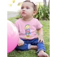 thumbnail image 2 of Girl With A Bouquet Of Flowers T-Shirt Infant -Image by Shutterstock,  12 Months, 2 of 4