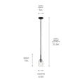 thumbnail image 2 of 43674BKCLR Kichler Lighting Shailene - 1 Light Mini Pendant-11.25 Inches Tall and 4.5 Inches Wide-Black Finish, 2 of 6