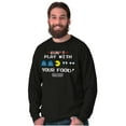 thumbnail image 5 of Retro PACMAN Dont Play With Your Food Long Sleeve TShirt Men Women Brisco Brands X, 5 of 6