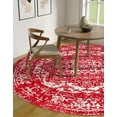 thumbnail image 6 of Unique Loom Richmond Collection Area Rug - Medallion (5' 3" Round Red/Ivory), 6 of 6
